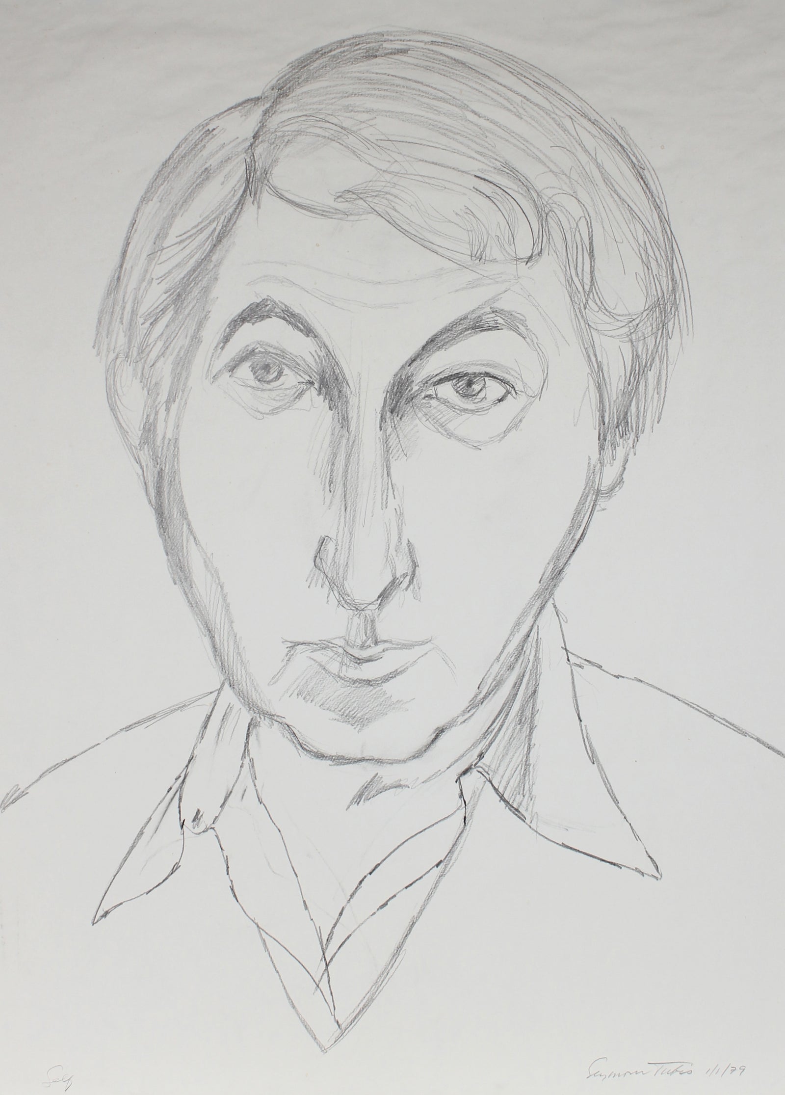 <i>Self Portrait</i> <br>January 1st 1971 Graphite <br><br>#61297