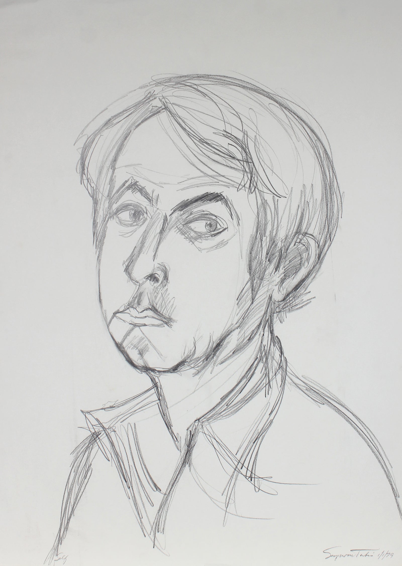 <i>Self Portrait</i> <br>January 1st 1971 Graphite <br><br>#61303