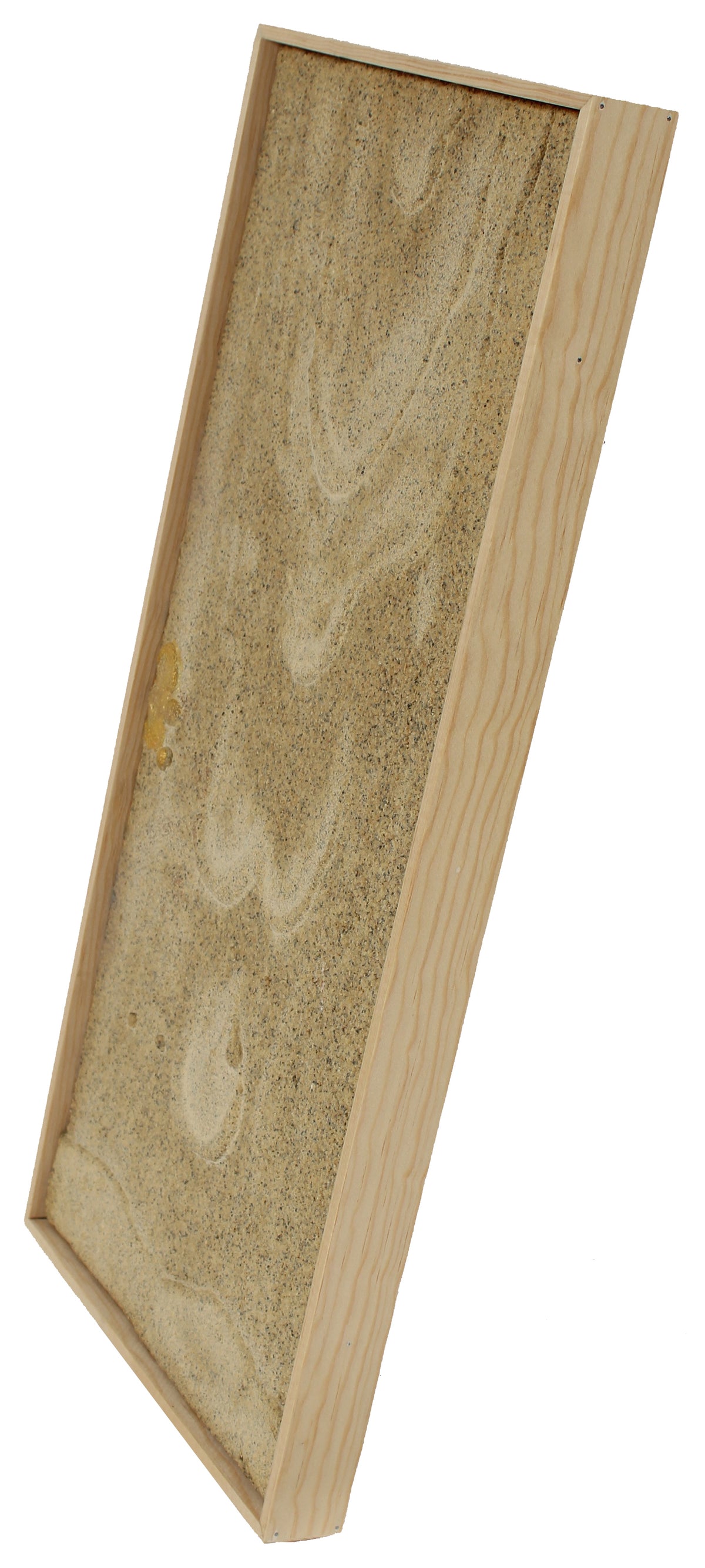 Abstract Sand Movement <br>Sand, Cement & Paint on Wood <br><br>#96145