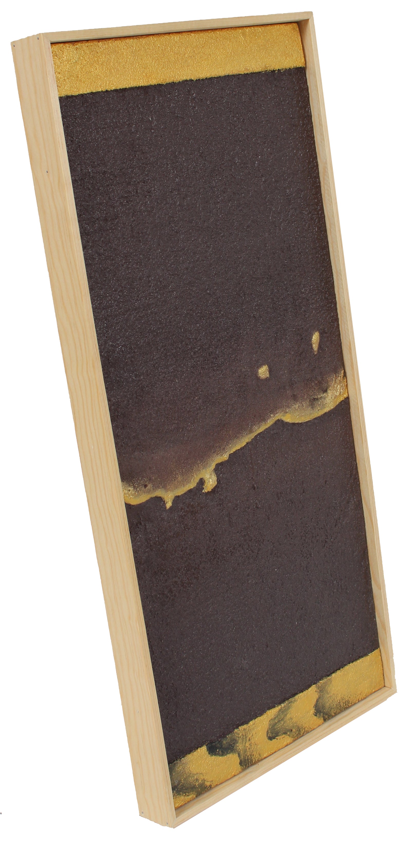 Abstract Sand Movement <br>Sand, Cement & Paint on Wood <br><br>#96145