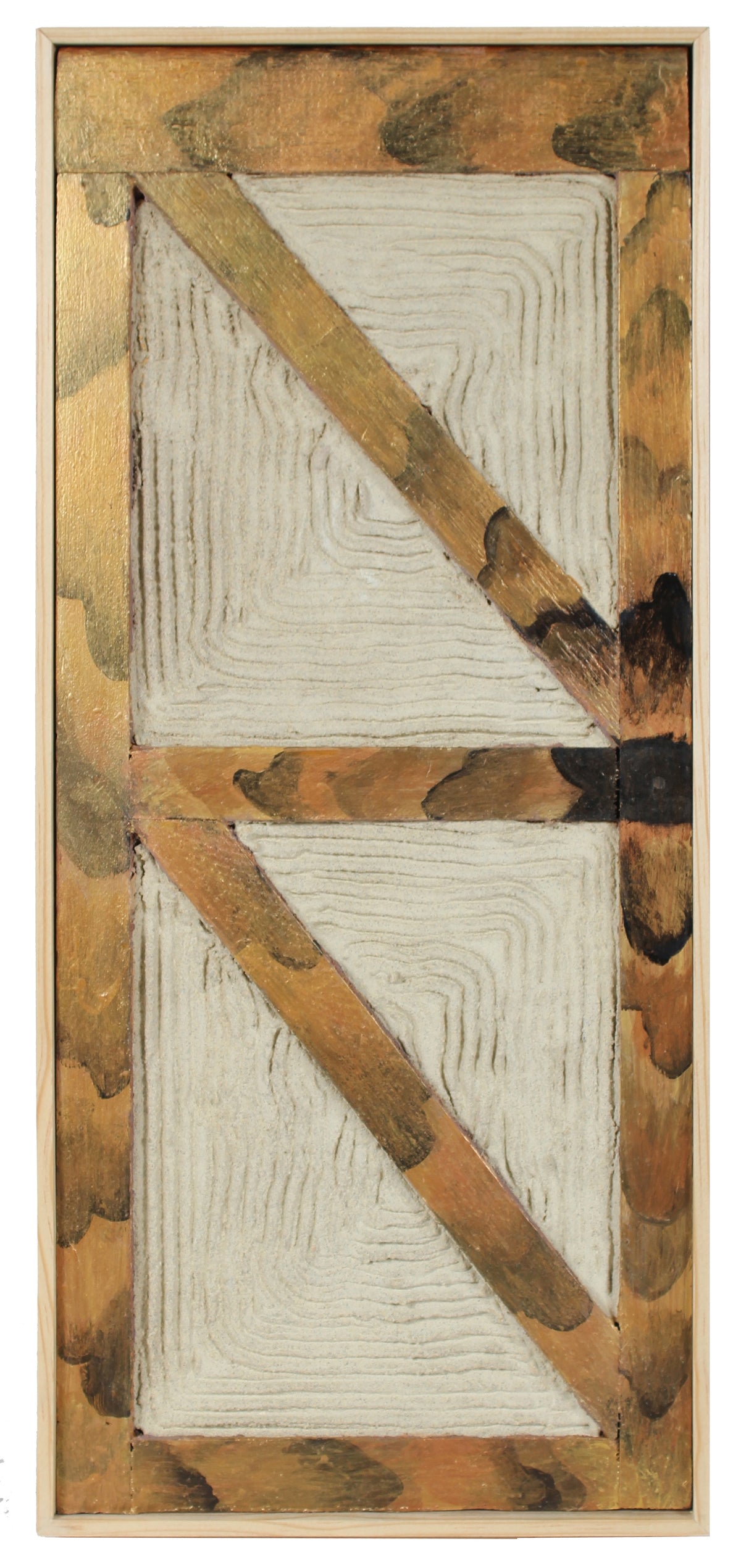 Layered Abstract Mixed Media<br>Sand, Cement & Paint on Wood<br><br>#96150