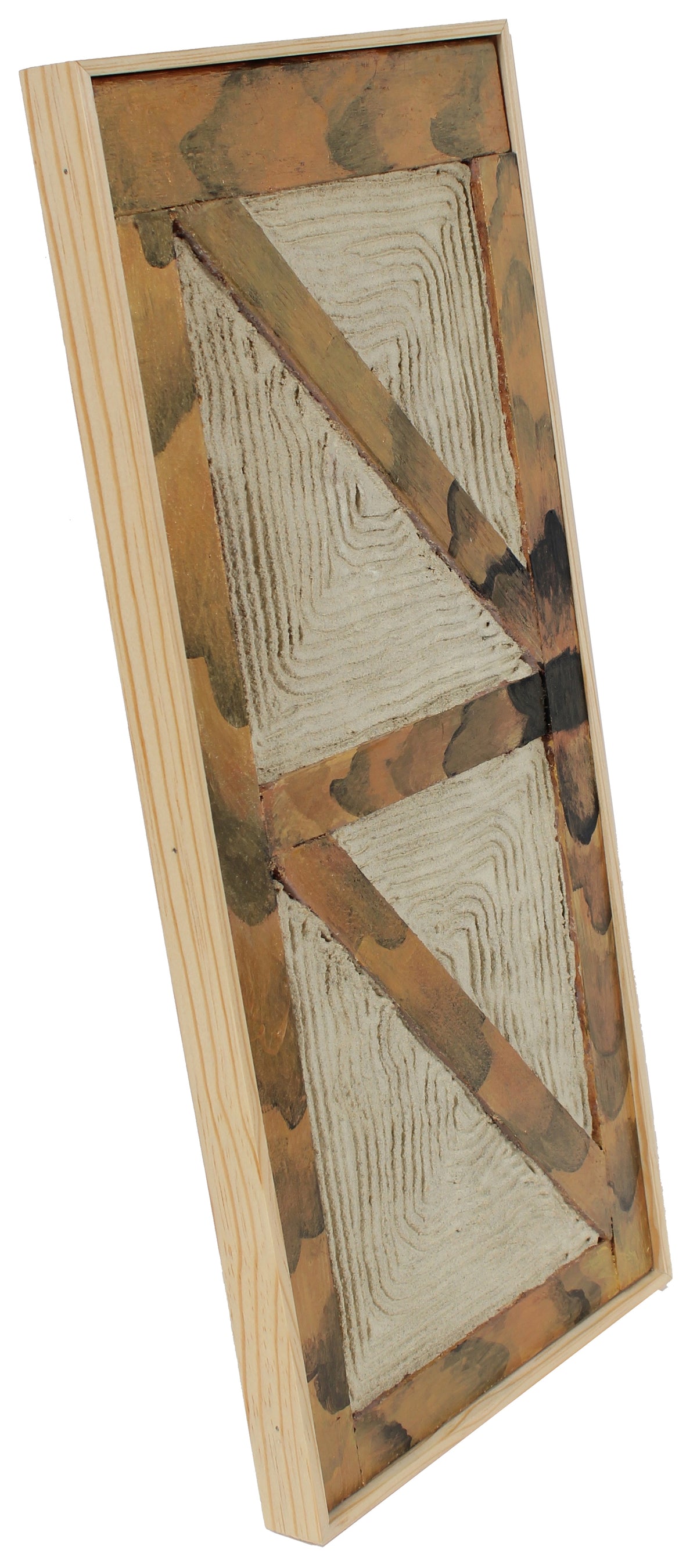 Layered Abstract Mixed Media<br>Sand, Cement & Paint on Wood<br><br>#96150