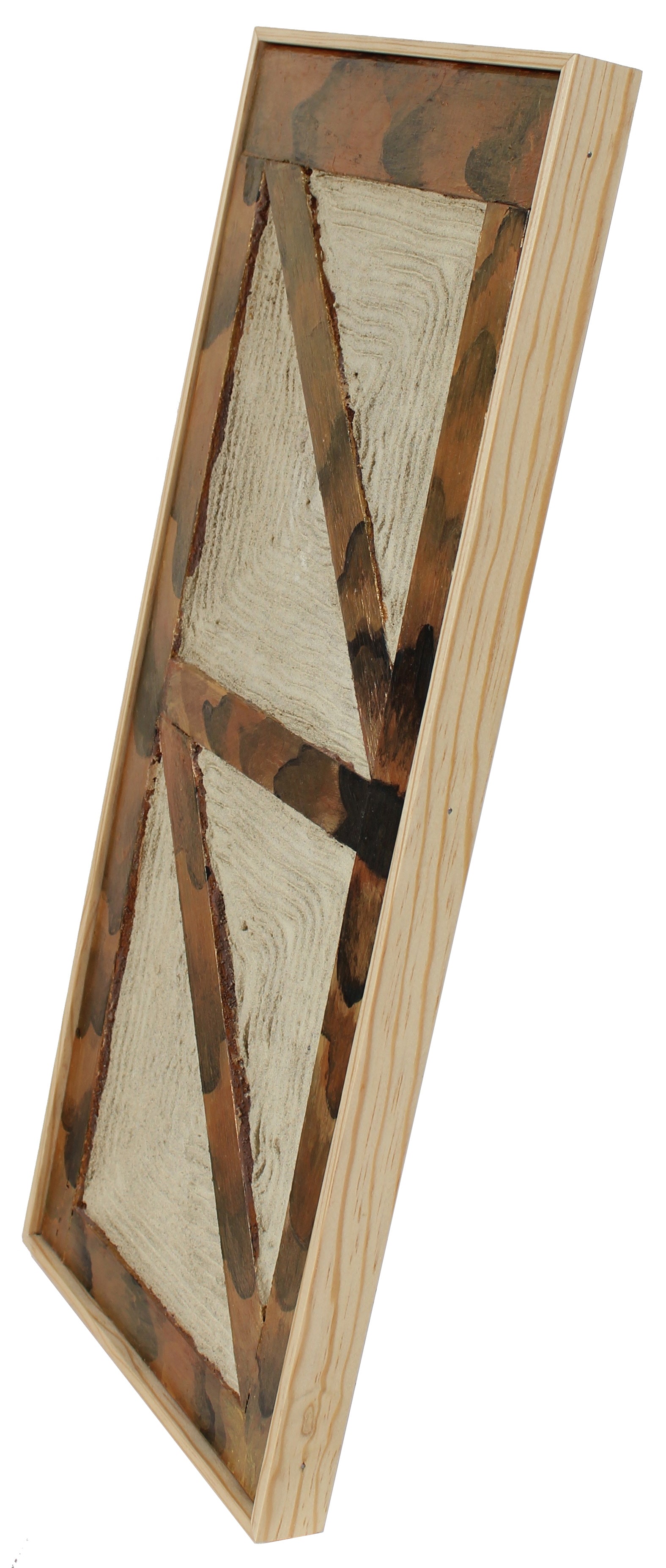 Layered Abstract Mixed Media<br>Sand, Cement & Paint on Wood<br><br>#96150