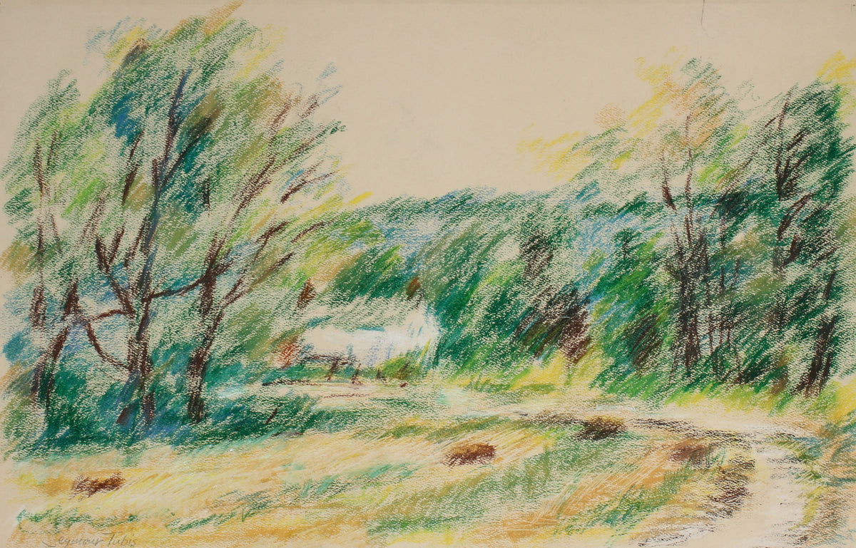 &lt;i&gt;Landscape at Green River, NY&lt;/i&gt; &lt;br&gt;1952 Pastel &lt;br&gt;&lt;br&gt;#61663