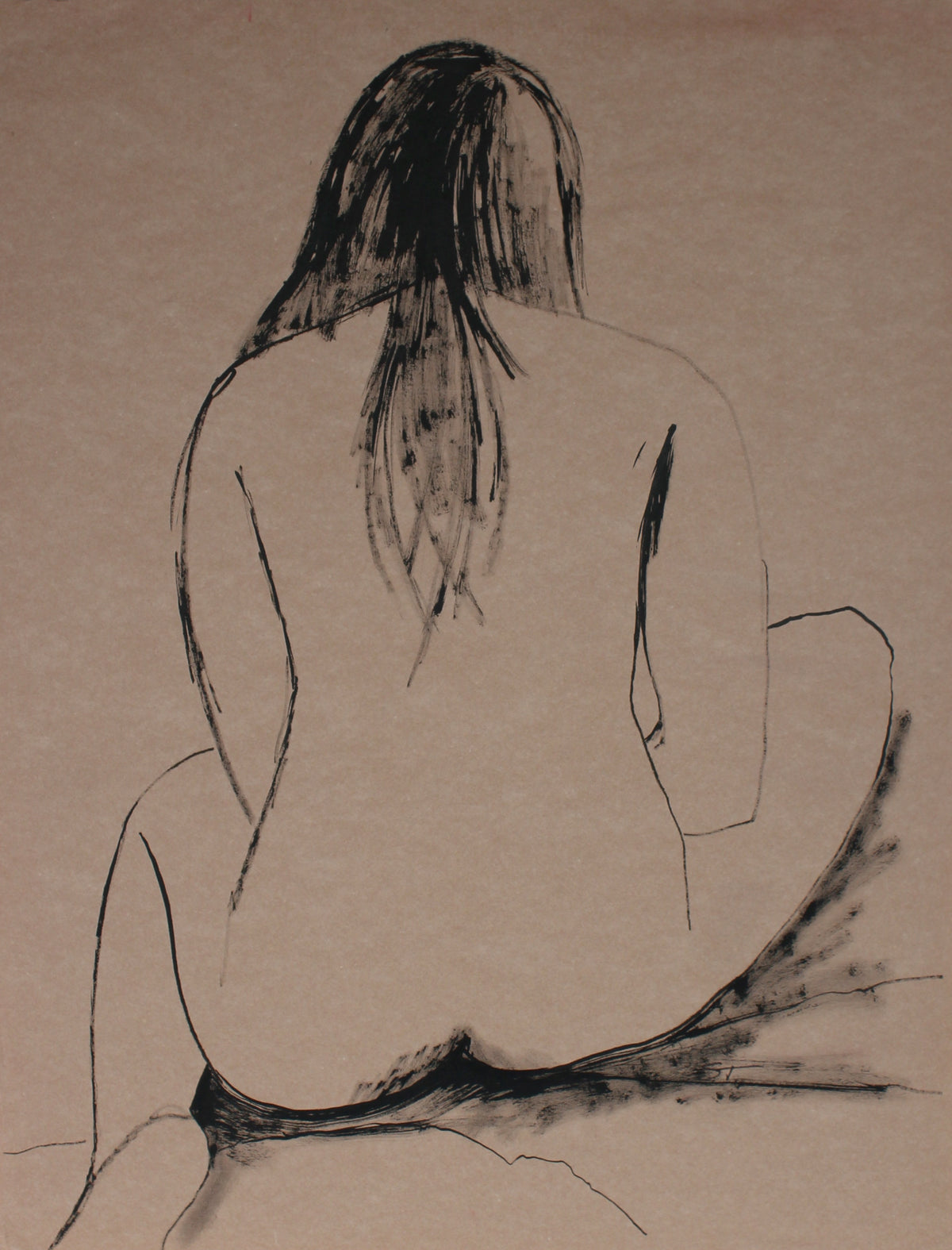 Expressionist Figure Drawing&lt;br&gt;Mid-Late 20th Century Ink &lt;br&gt;&lt;br&gt;#61706