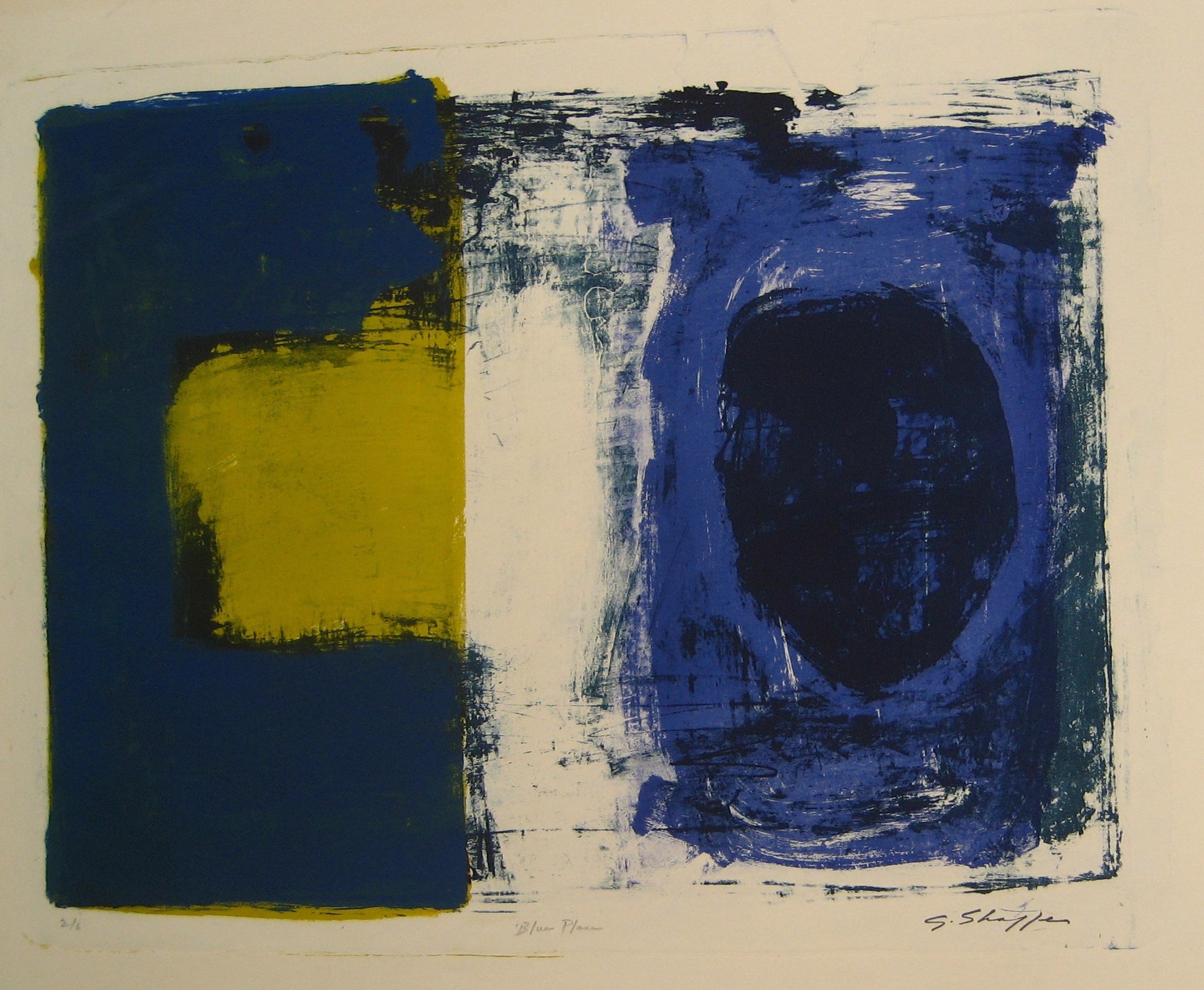 <i>Blue Plate</i> <br>1962 Stone Lithograph <br><br>#6468