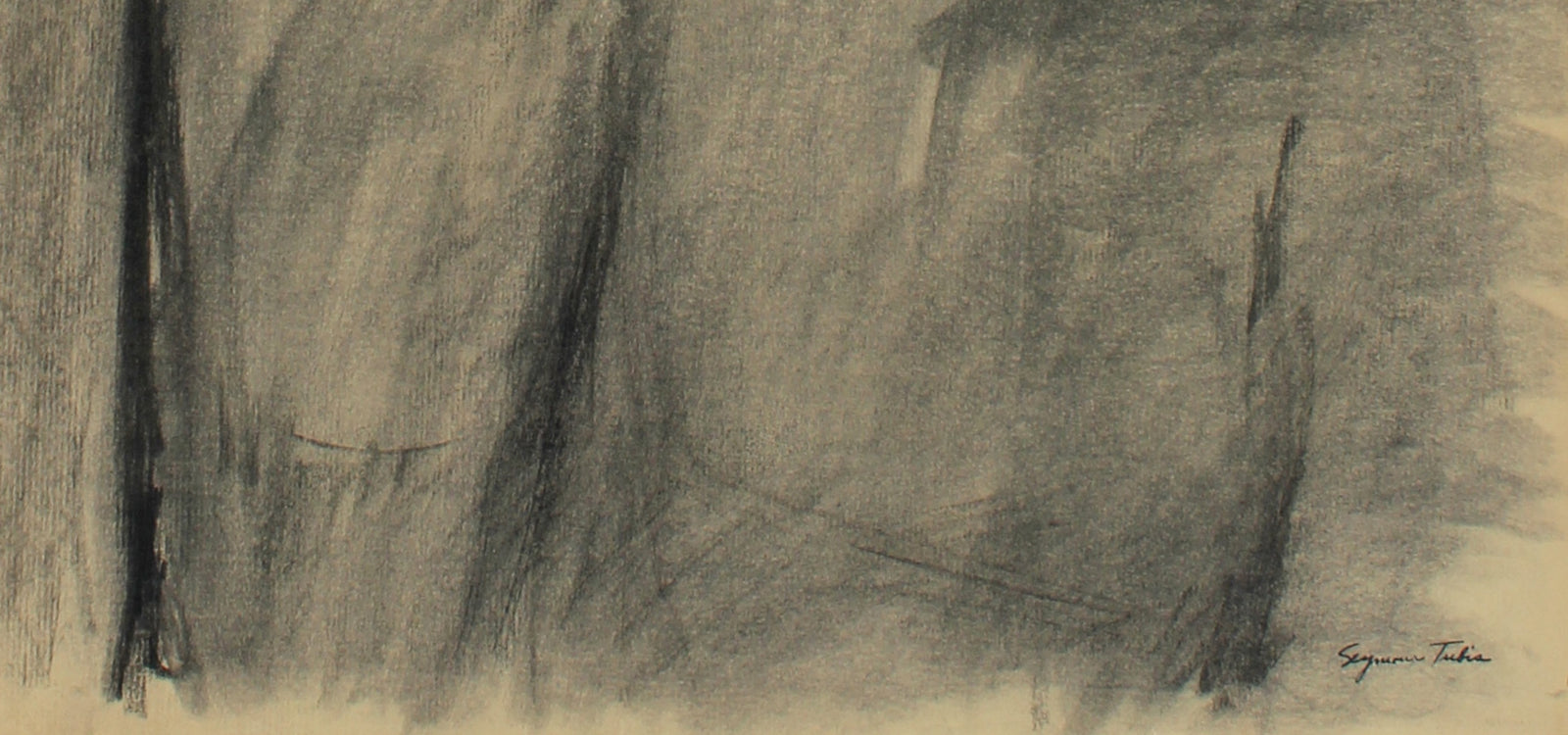 <i>Self Portrait</i> <br>Mid-Late 20th Century Charcoal <br><br>#66935