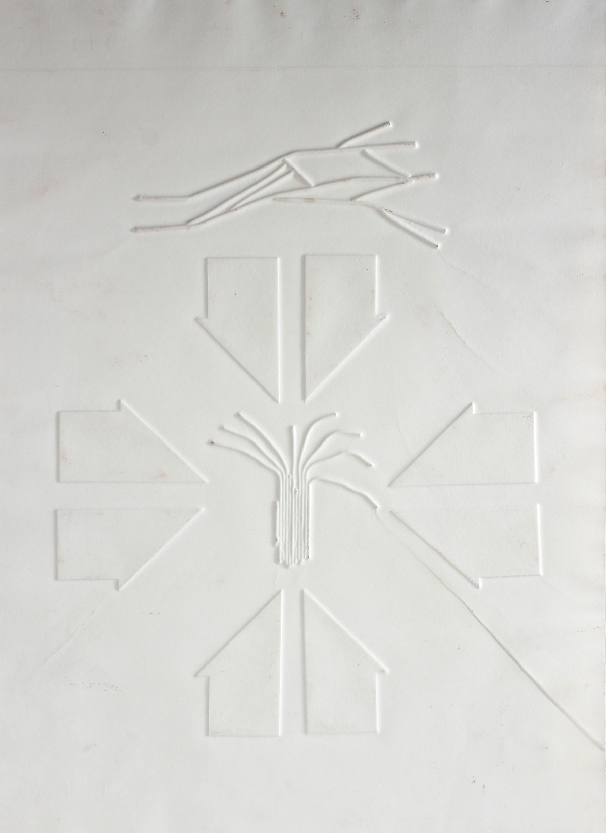 Arrows in Abstraction <br>20th Century Blind Embossing <br><br>#66965