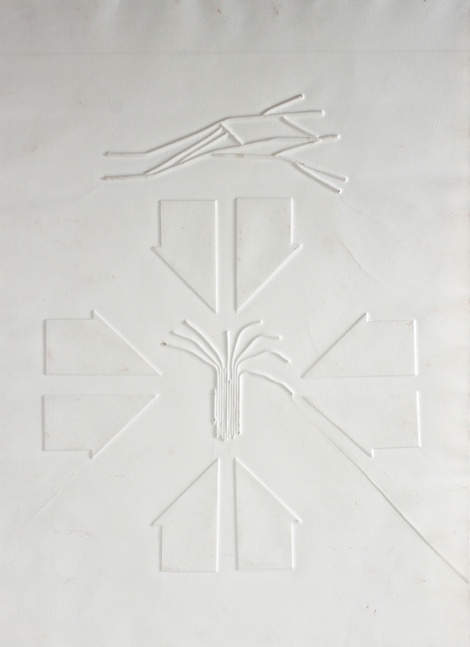 Arrows in Abstraction <br>20th Century Blind Embossing <br><br>#66965