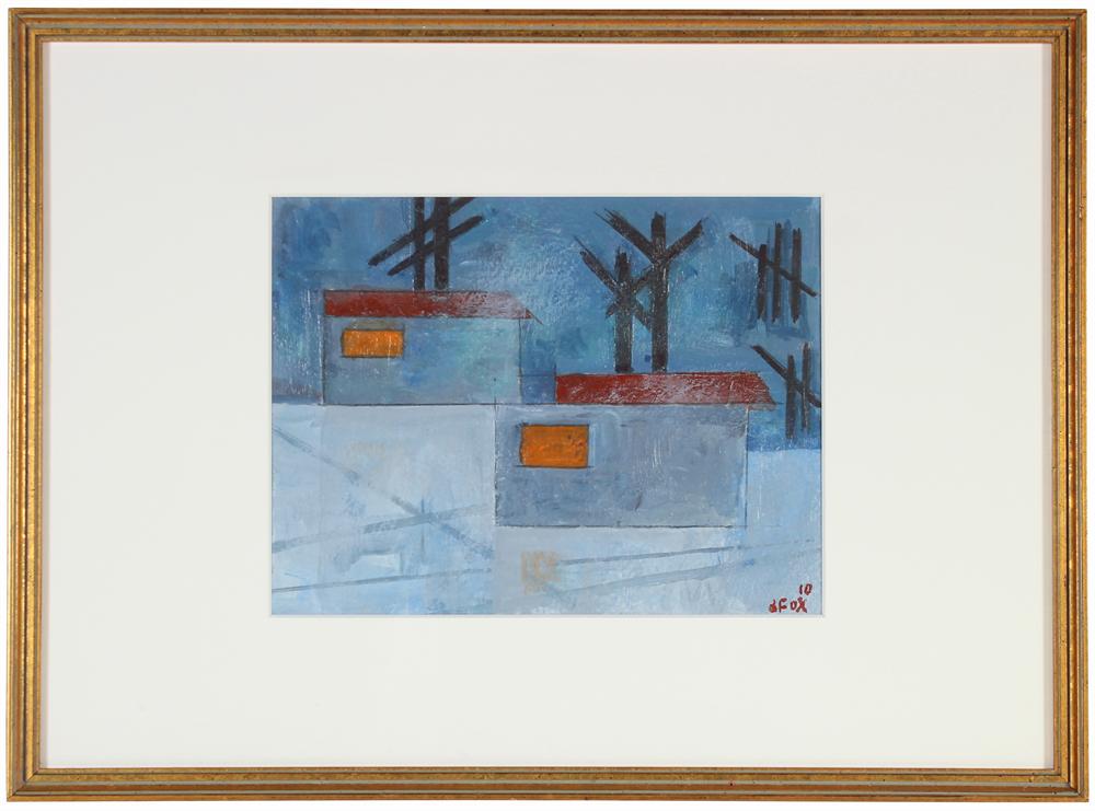 Houses & Powerlines<br>Acrylic on Paper, 2010<br><br>#71220