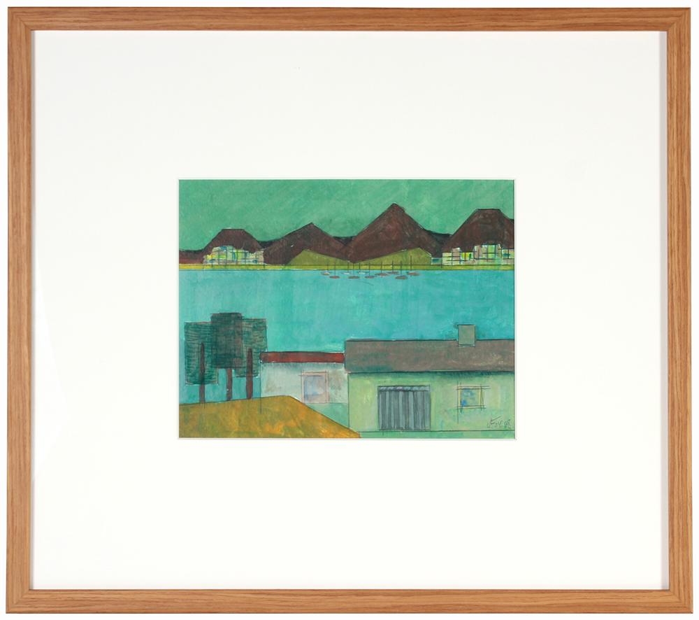 &lt;i&gt;House on the Lake&lt;/i&gt;&lt;br&gt;2008 Acrylic &amp; Graphite Landscape&lt;br&gt;&lt;br&gt;#71221