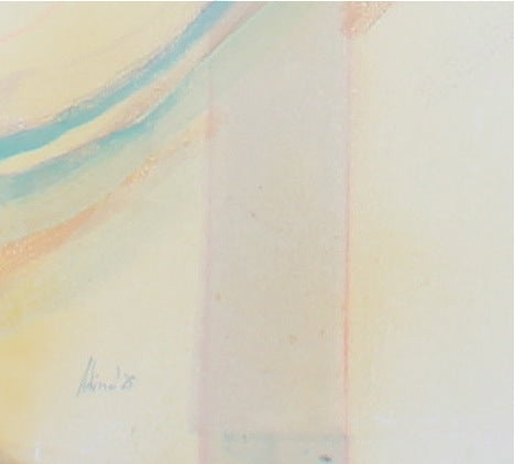 Pale Abstract Expressionist Work<br>1975 Oil on Canvas<br><br>#67488