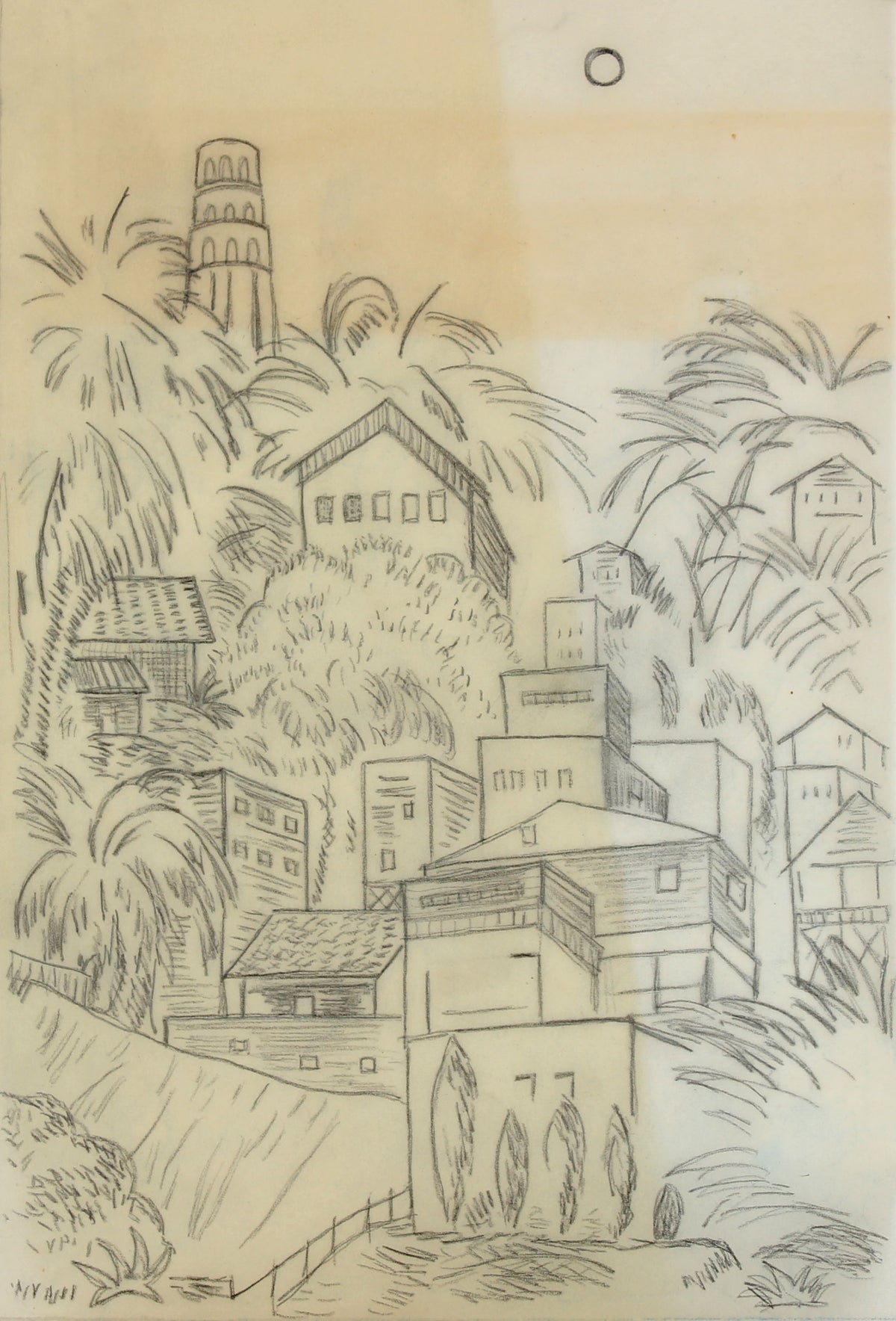 <i>Coit Tower</i> <br>1940s Graphite <br><br>#68307