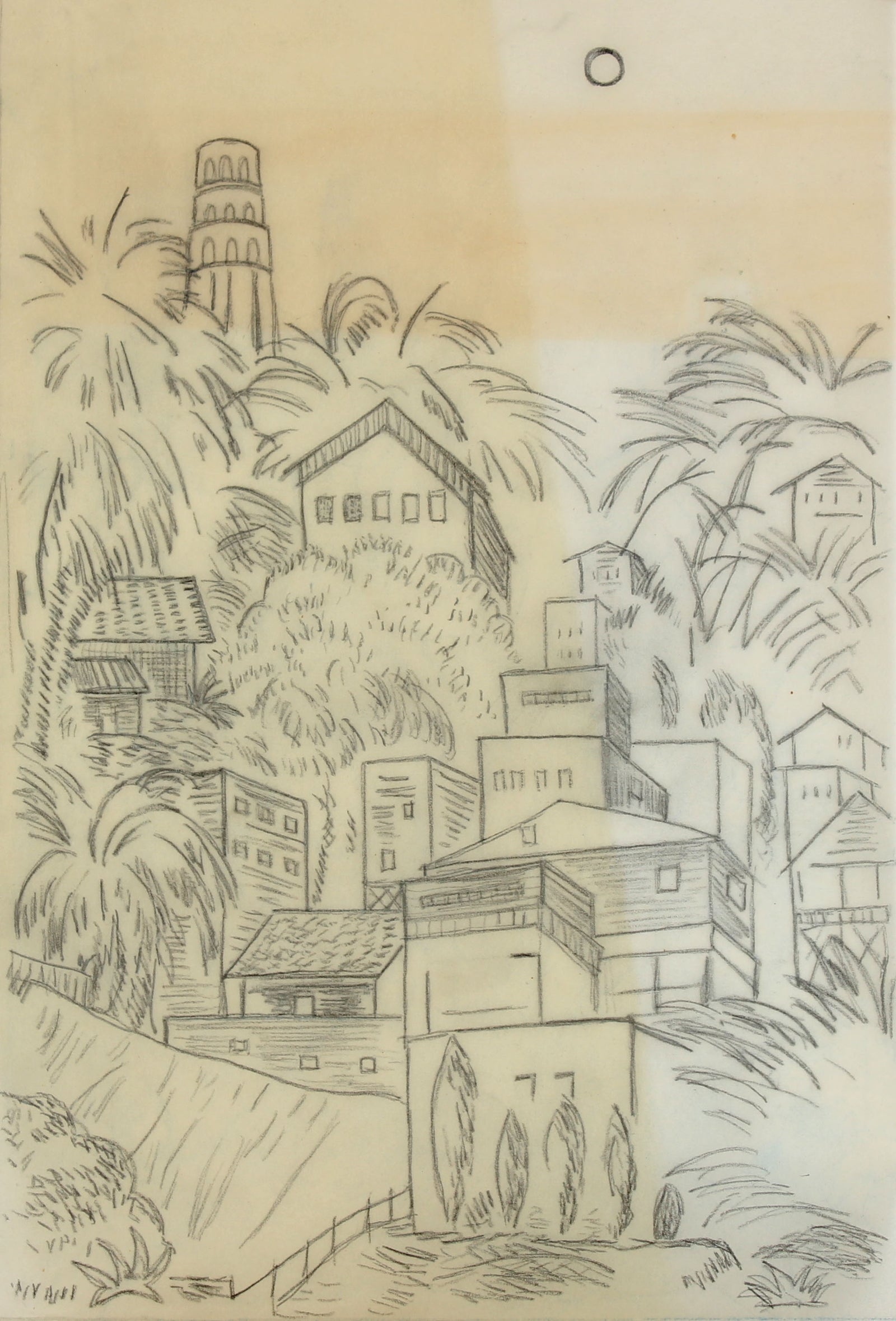 <i>Coit Tower</i> <br>1940s Graphite <br><br>#68307