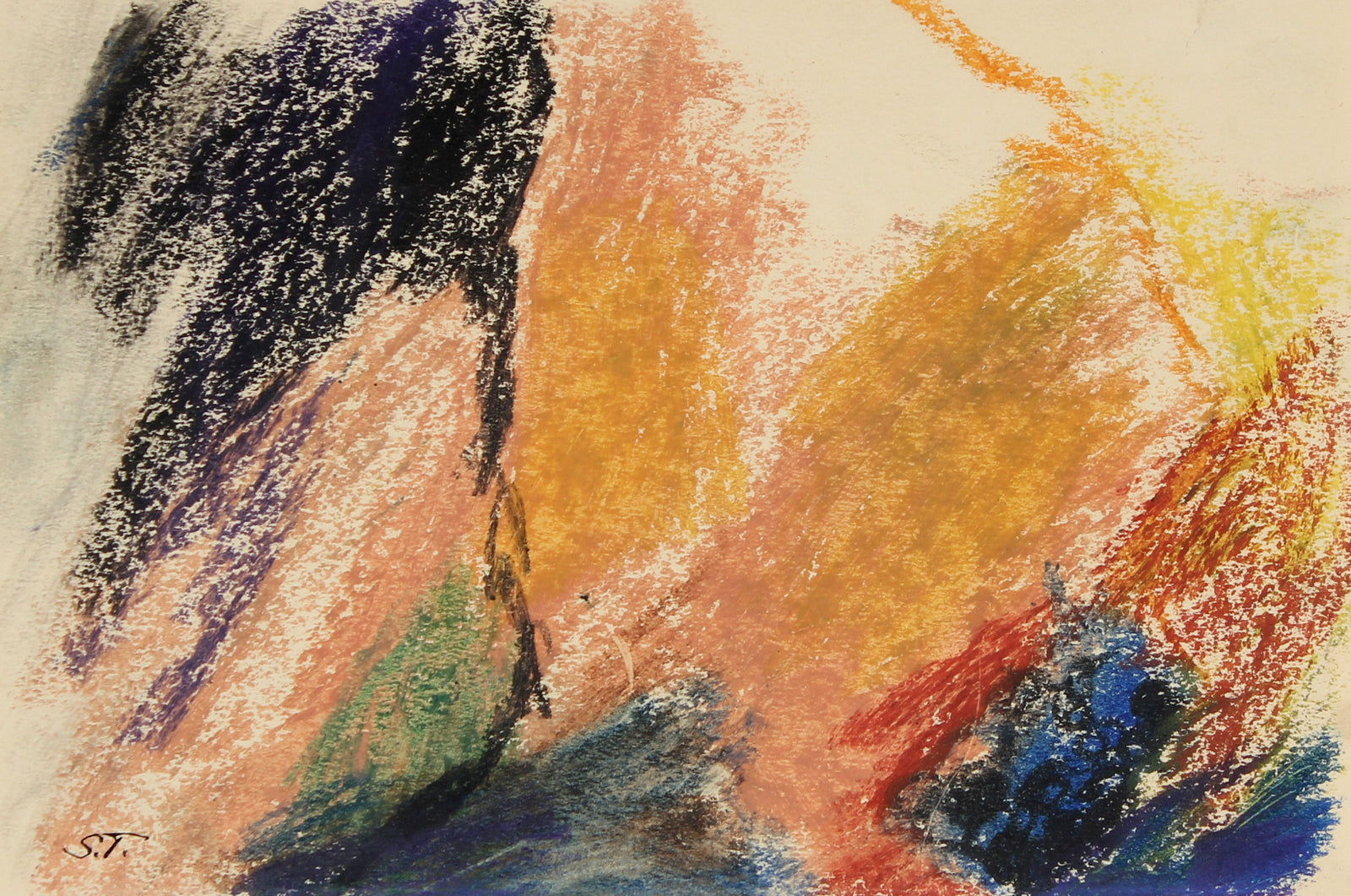 <I>Sketch for Anemone #3</I> <br>20th Century Pastel <br><br>#68975