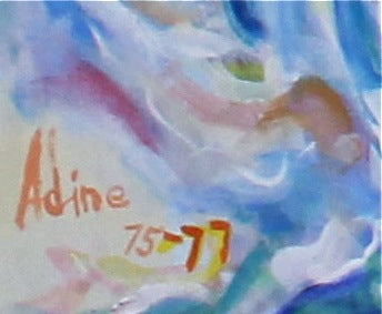 Surreal Abstract Expressionist Figures<br>1975-77 Oil<br><br>#69448