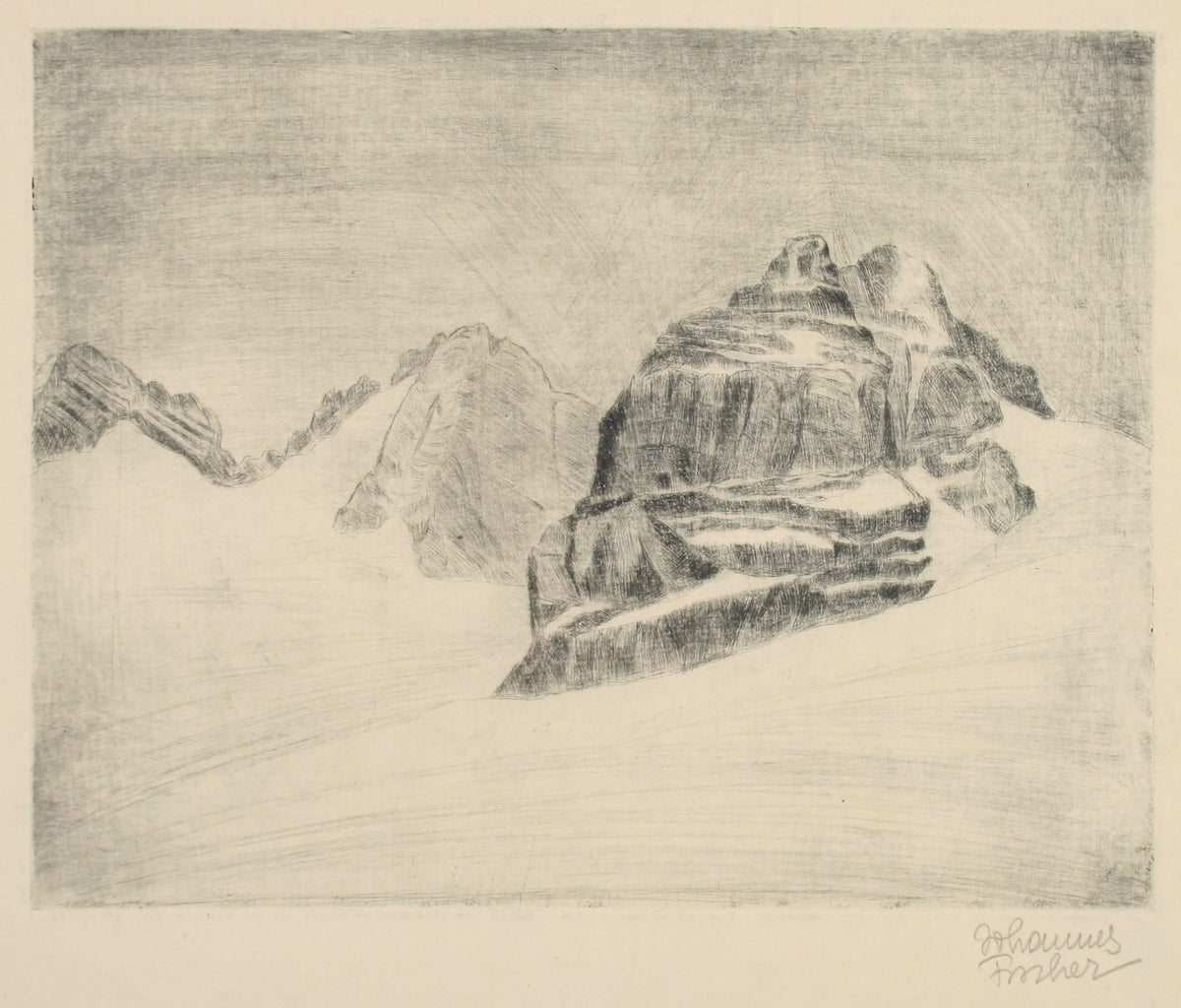 <i>Landscape of the Vienna Secession</i><br>1920s Etching<br><br>#71198