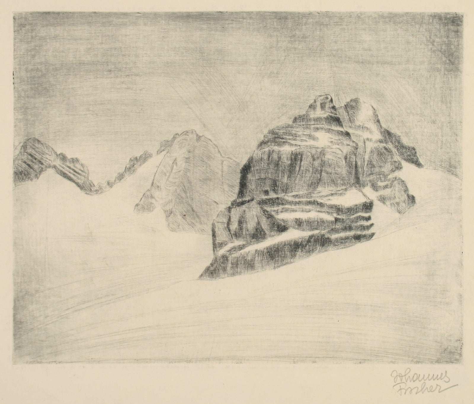 <i>Landscape of the Vienna Secession</i><br>1920s Etching<br><br>#71198