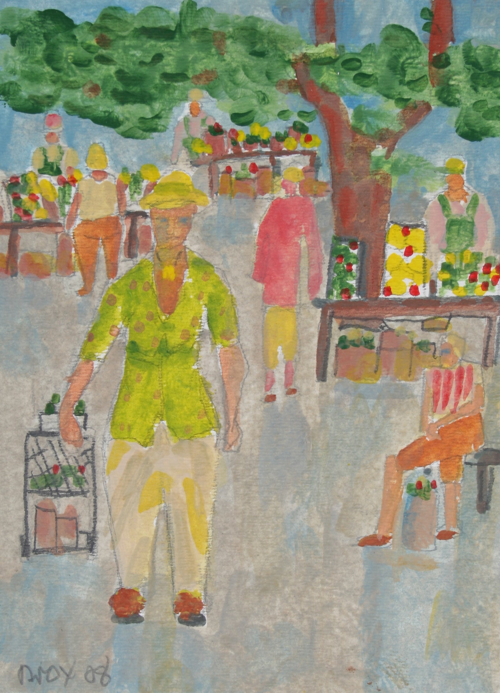 <i>Farmers Market</i><br>2008 Acrylic & Graphite<br><br>#71256