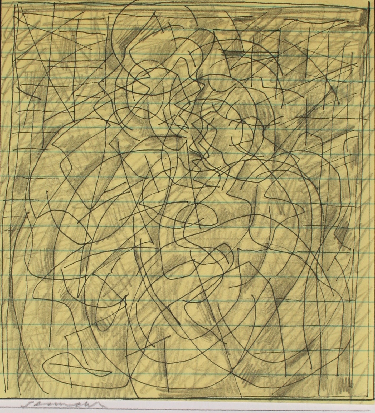 Abstract Notebook Sketch <br>Late 20th Century Graphite <br><br>#71483
