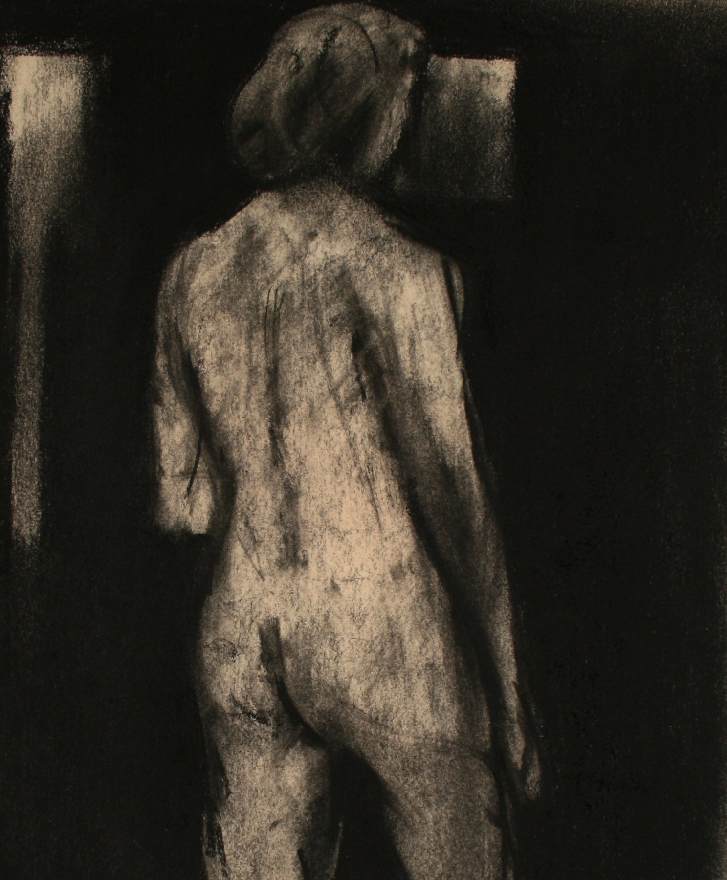 Nude in a Darkened Room <br>Late 20th Century Pastel <br><br>#71492