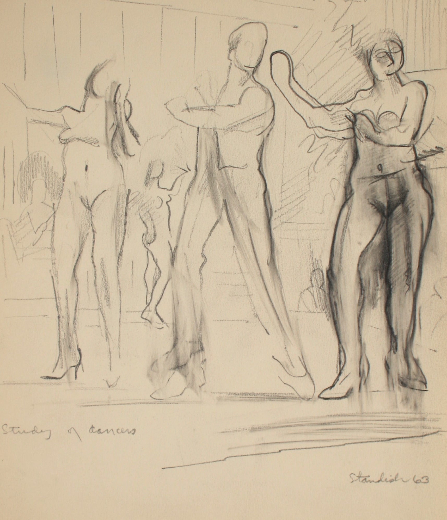 <i>Study of Dancers</i> <br>1963 Graphite <br><br>#71497