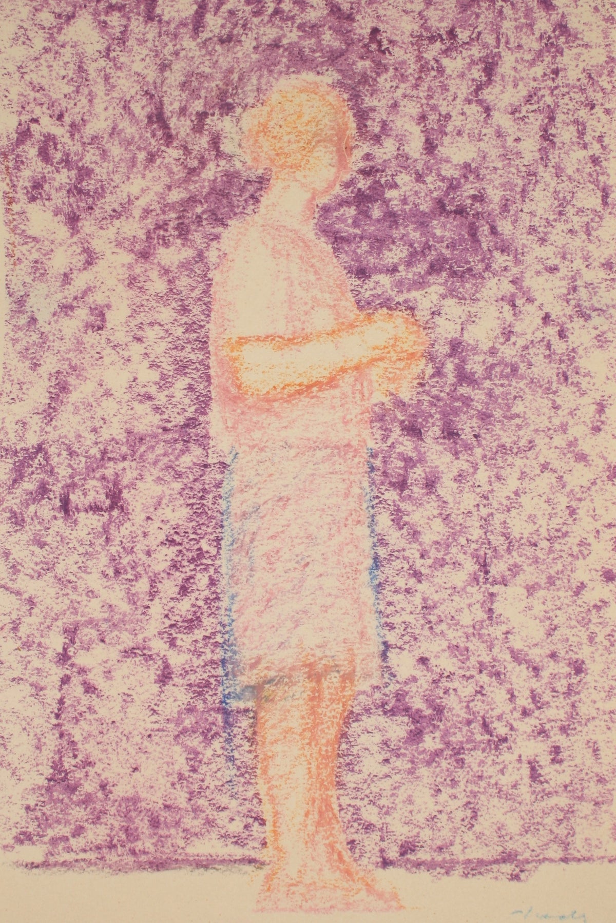 Woman in Pink &lt;br&gt;Late 20th Century Pastel &lt;br&gt;&lt;br&gt;#71515