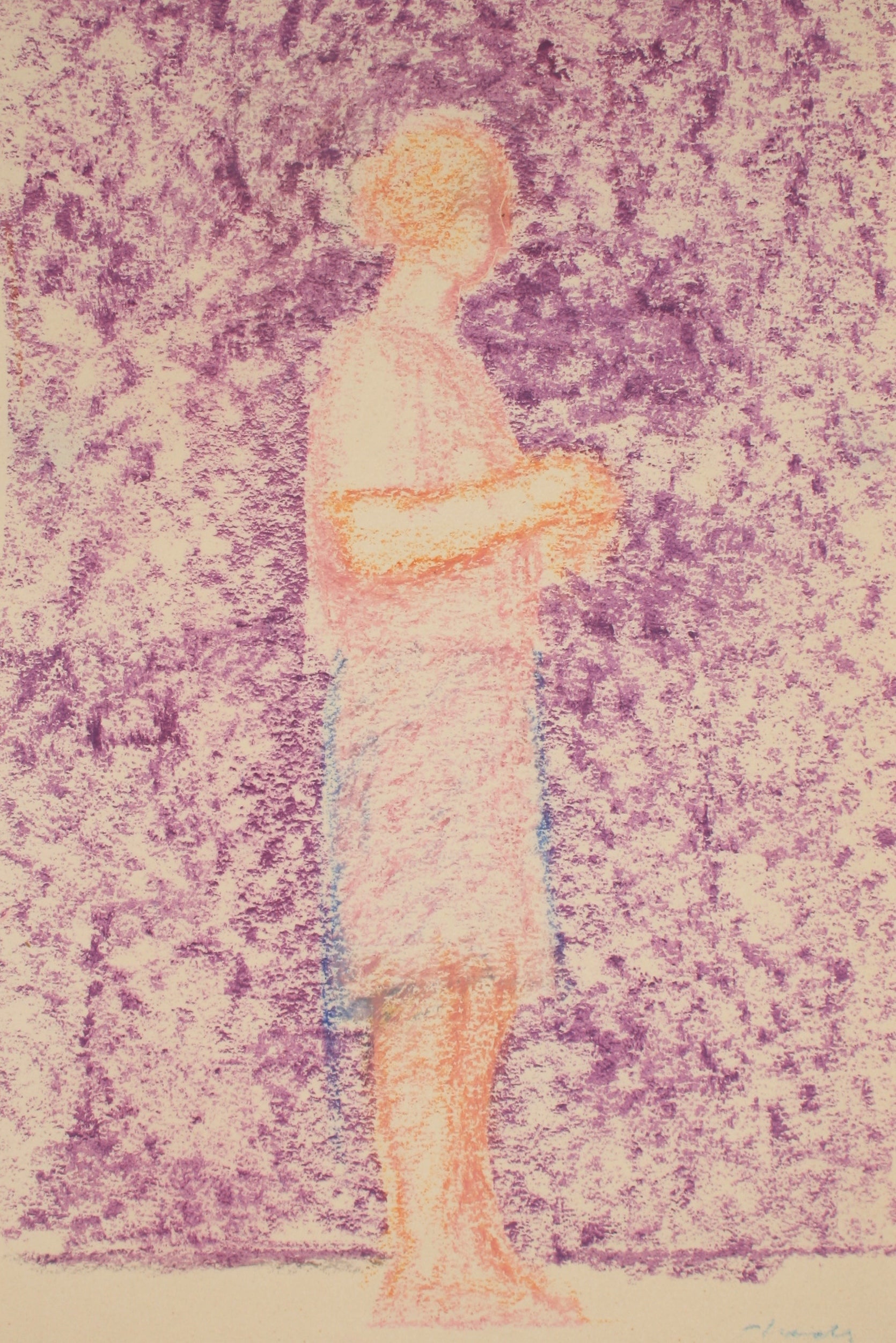 Woman in Pink <br>Late 20th Century Pastel <br><br>#71515