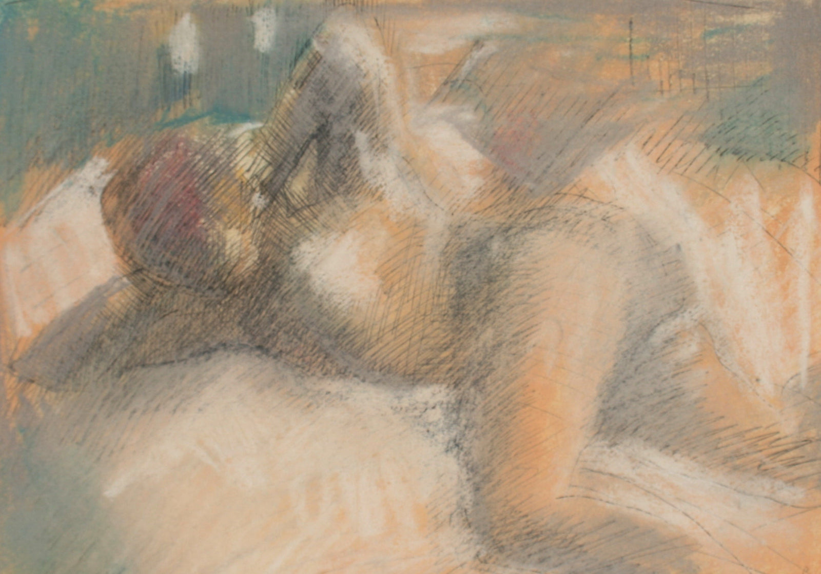 Soft Reclining Figure <br>1970 Ink and Pastel <br><br>#71516