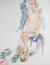 Colorful Seated Nude Figure <br>20th Century Pastel <br><br>#71938