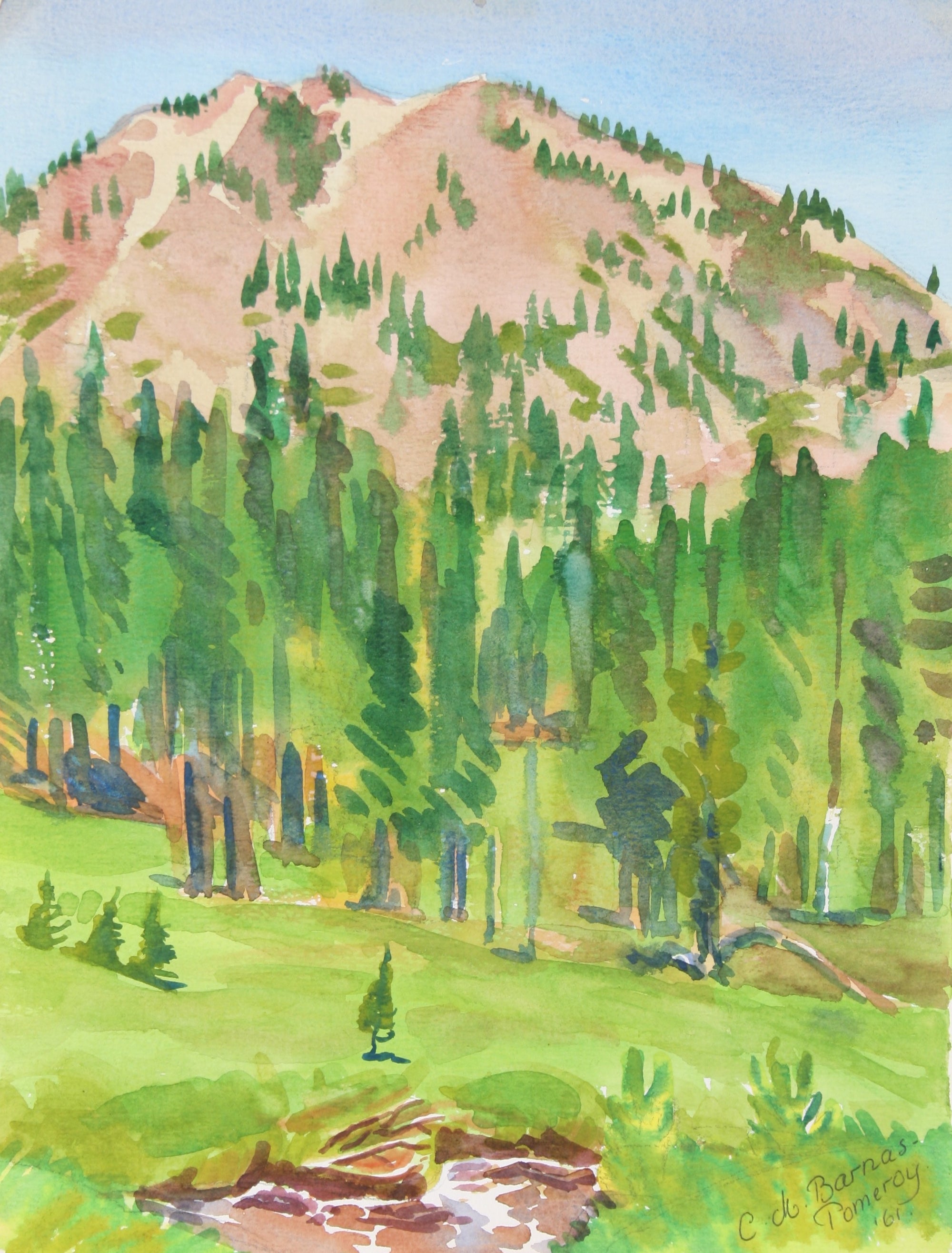 <i>King's Creek Meadow</i><br>1961 Watercolor<br><br>#72021