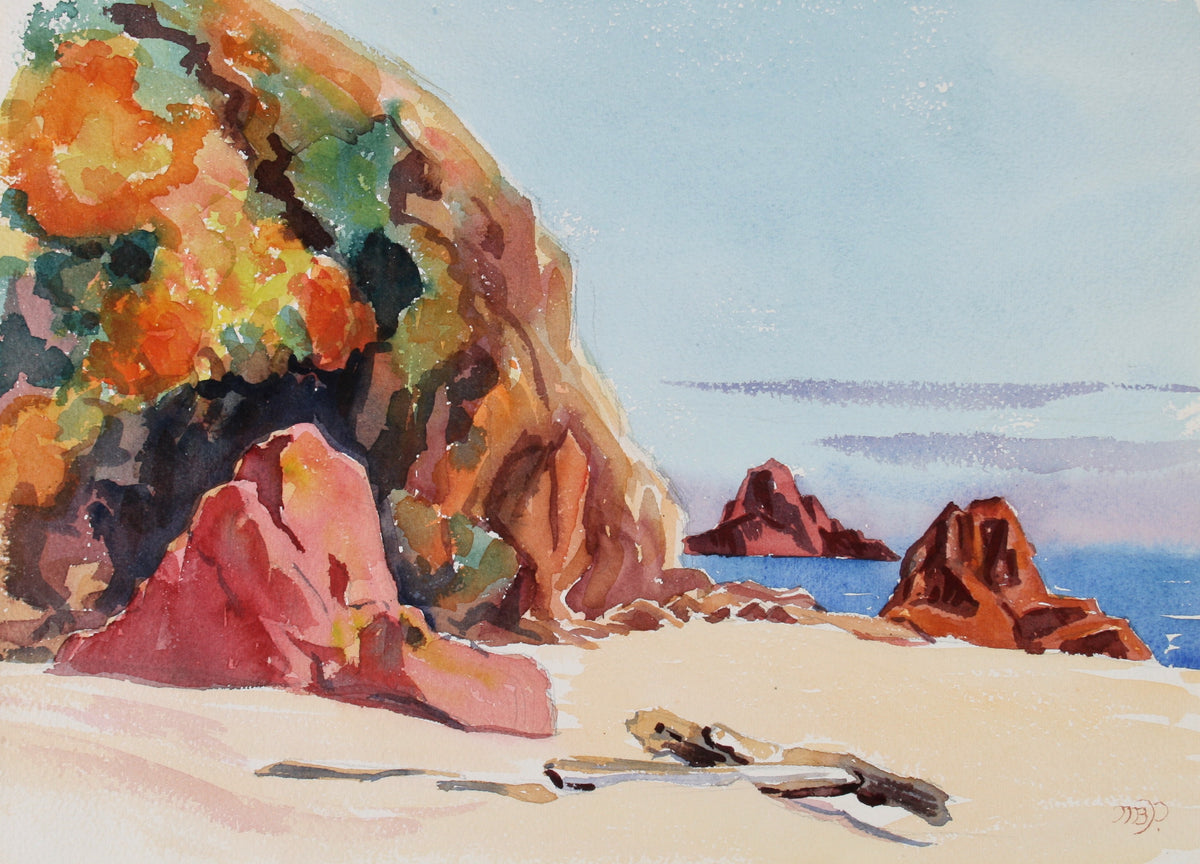 &lt;i&gt;Rocks South of Molera Beach&lt;/i&gt; &lt;br&gt;1873 Watercolor &lt;br&gt;&lt;br&gt;#72034