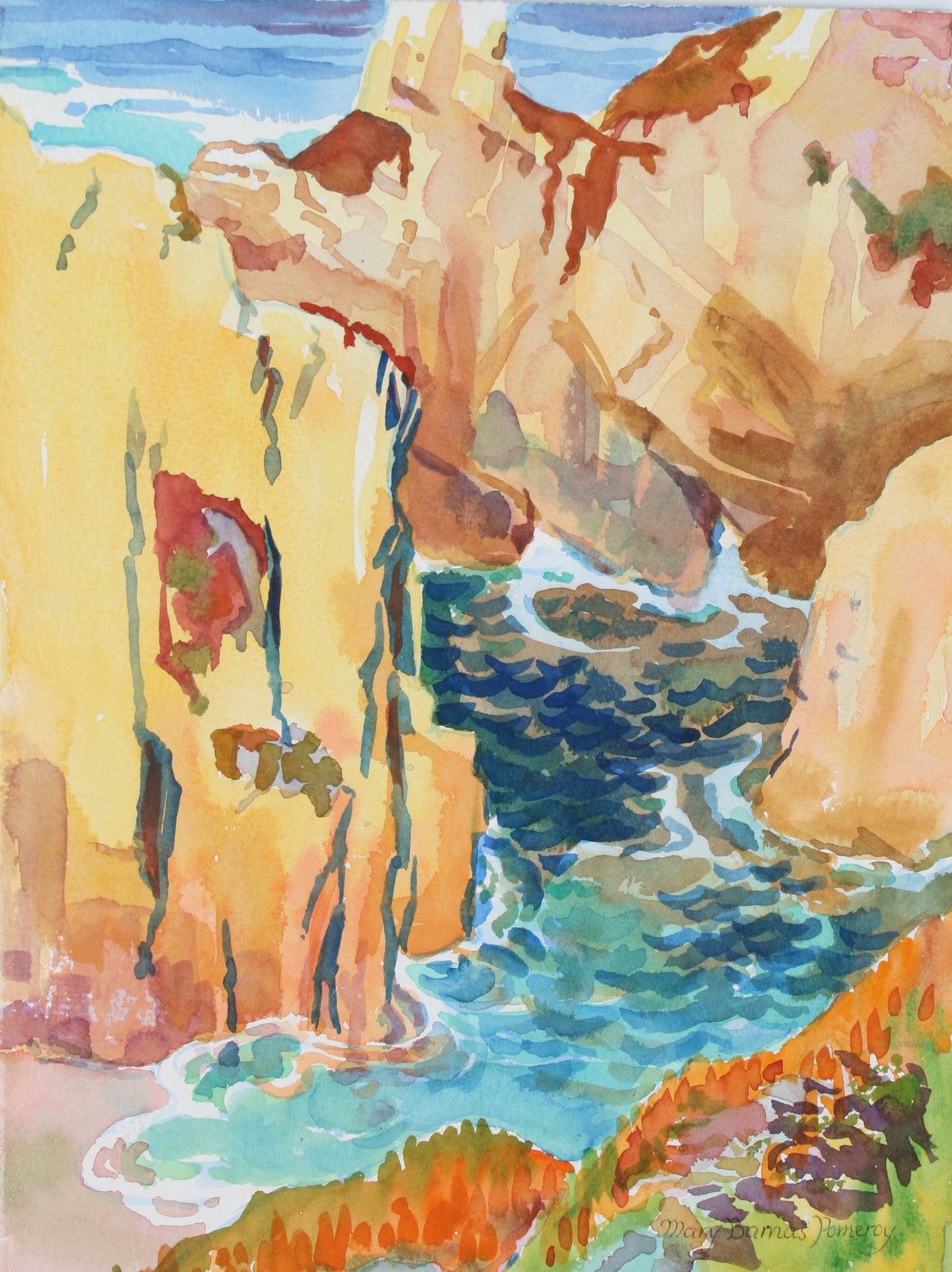 &lt;i&gt;Round the Cliffs&lt;/i&gt;&lt;br&gt;1987 Watercolor&lt;br&gt;&lt;br&gt;#72037