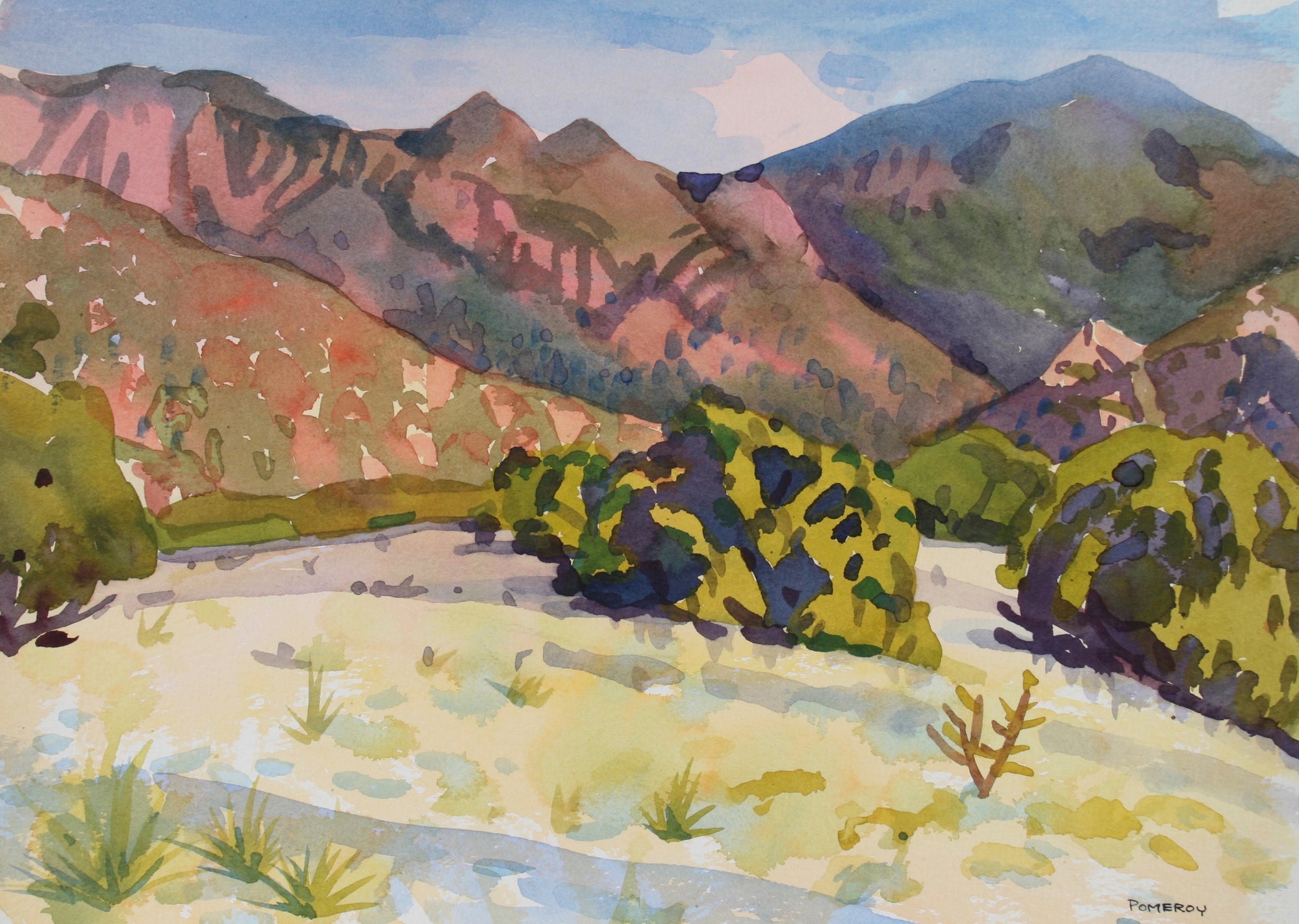 <i>Albuquerque Bajada</i> <br>1992 Watercolor <br><br>#72043