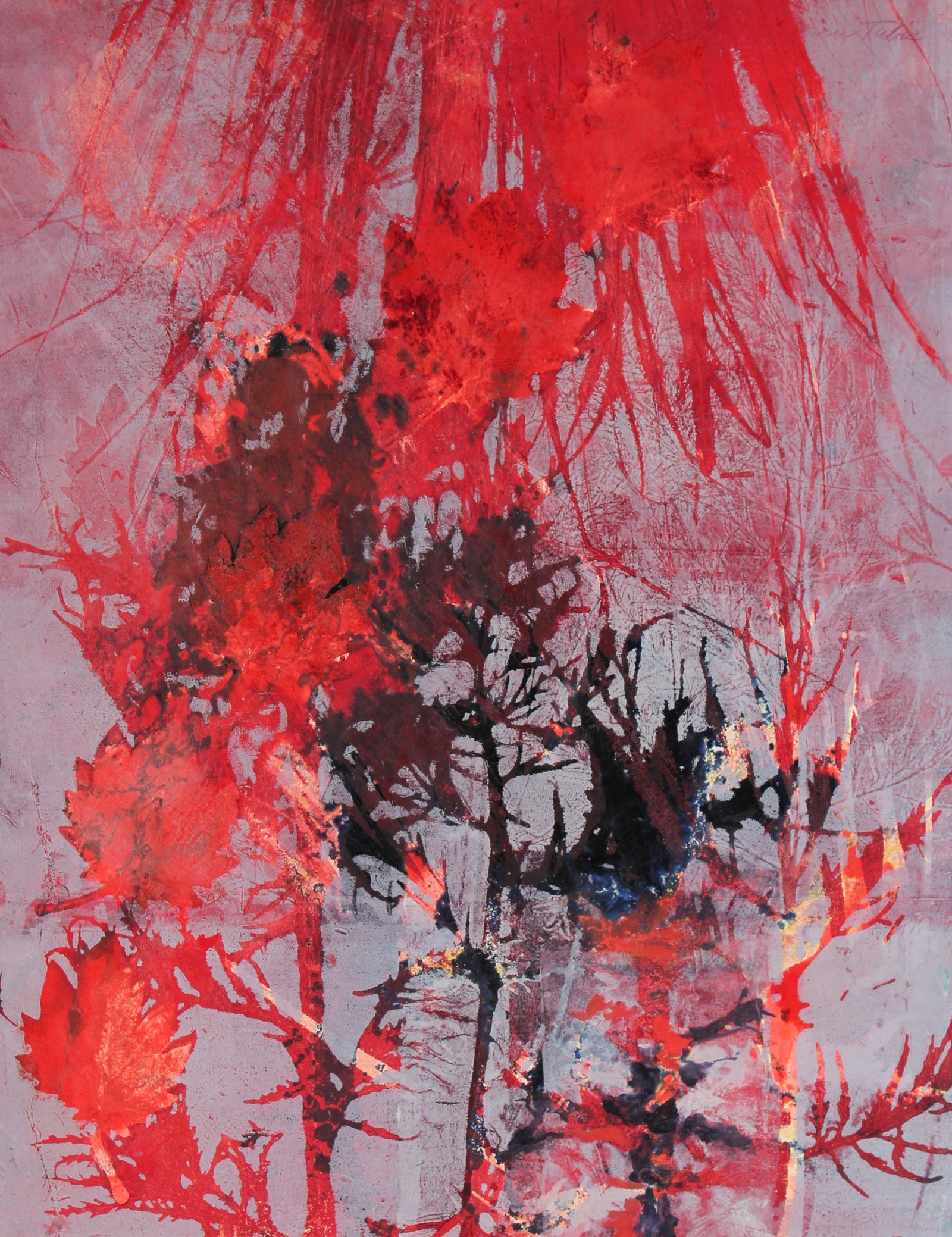 <i> August </i> <br>c. 1971 Original Mixed Media Print<br><br>#80905