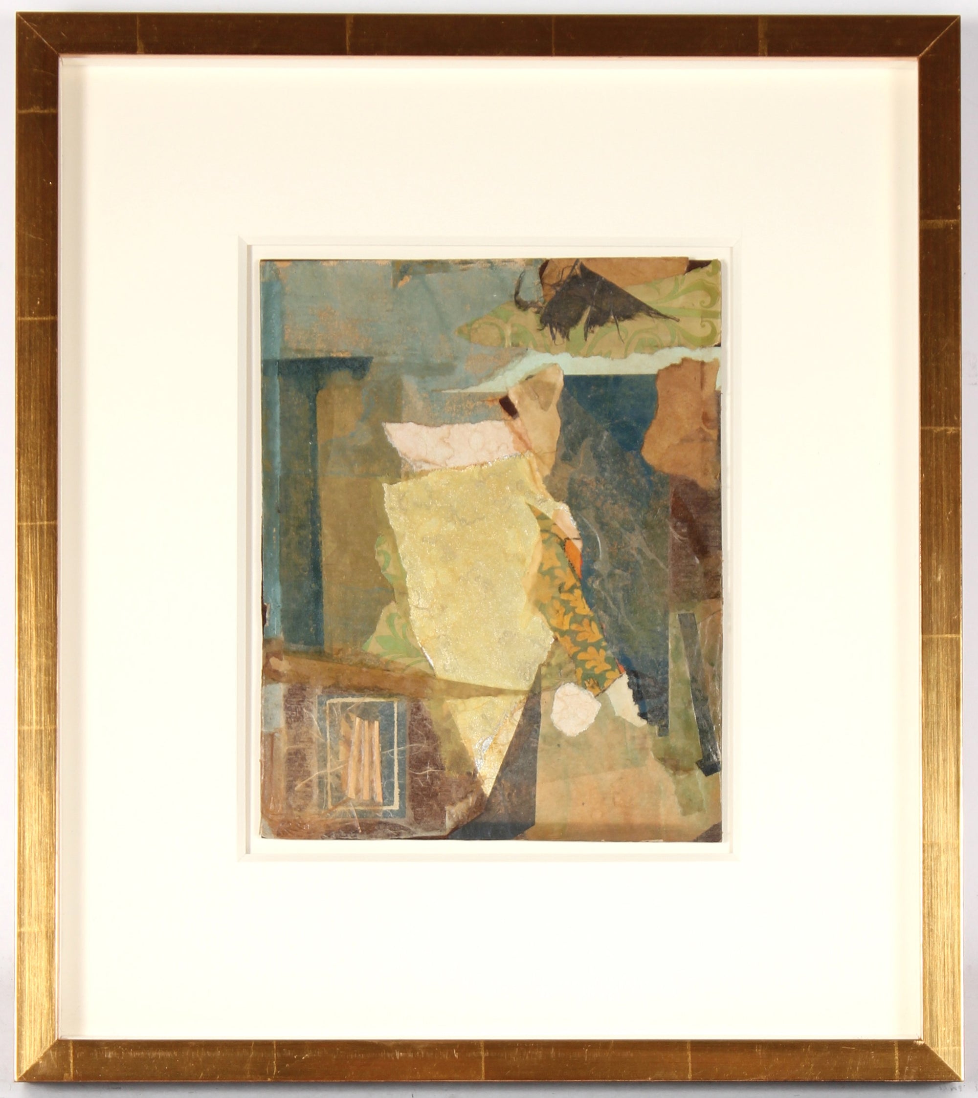 Abstracted Collage in Warm Colors<br>Mid Century Collage<br><br>#81062