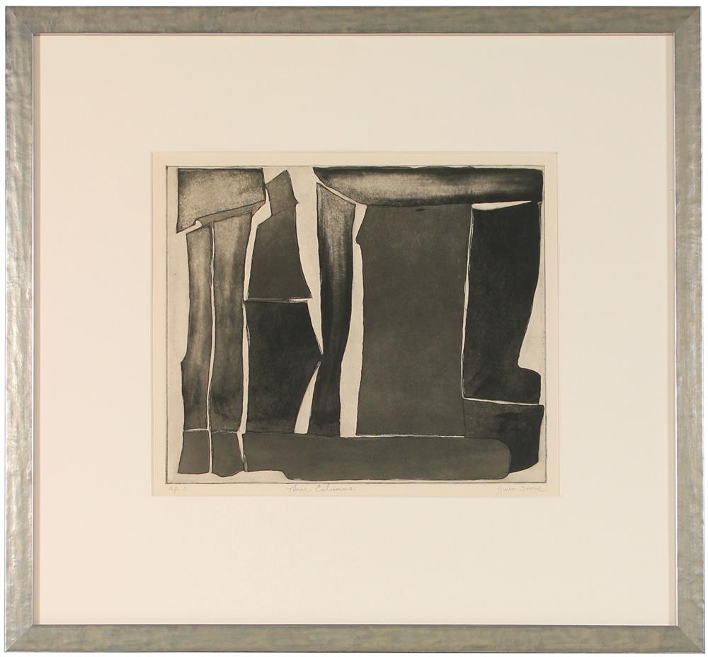 <i>Three Columns</i><br>20th Century Aquatint<br><br>#71734