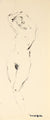 Contrapposto Female Nude<br>Ink, 1948<br><br>#82308