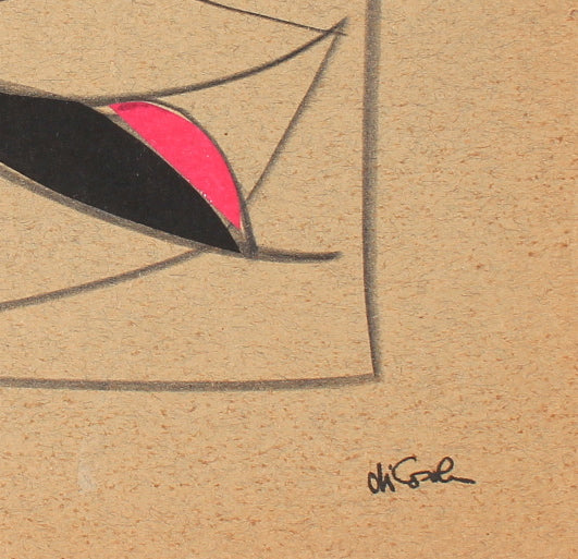 Geometric Abstracted Forms <br>20th Century Collage & Graphite <br><br>#83297