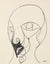 Surreal Figurative Line Drawing <br>Late 20th Century Graphite <br><br>#83783