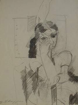 Abstract Figure Drawing <br>Circa 1960 Graphite <br><br>#8429