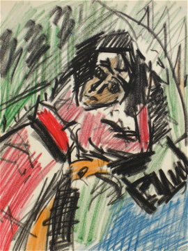 Abstract Figure Drawing <br>Circa 1960 Pastel <br><br>#8430