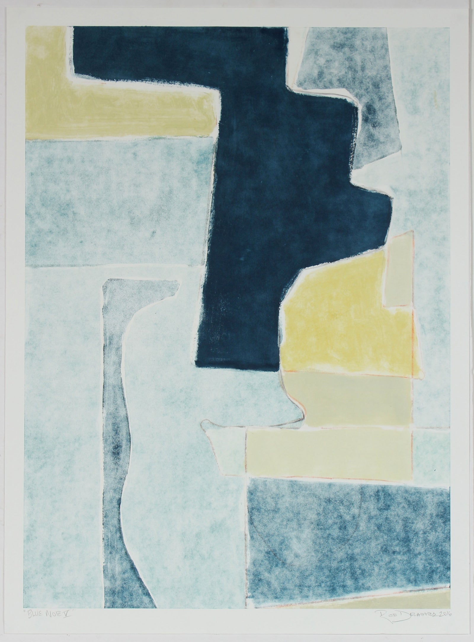 <i>Blue Note V</i><br>2016 Mixed Media Monotype<br><br>#85180