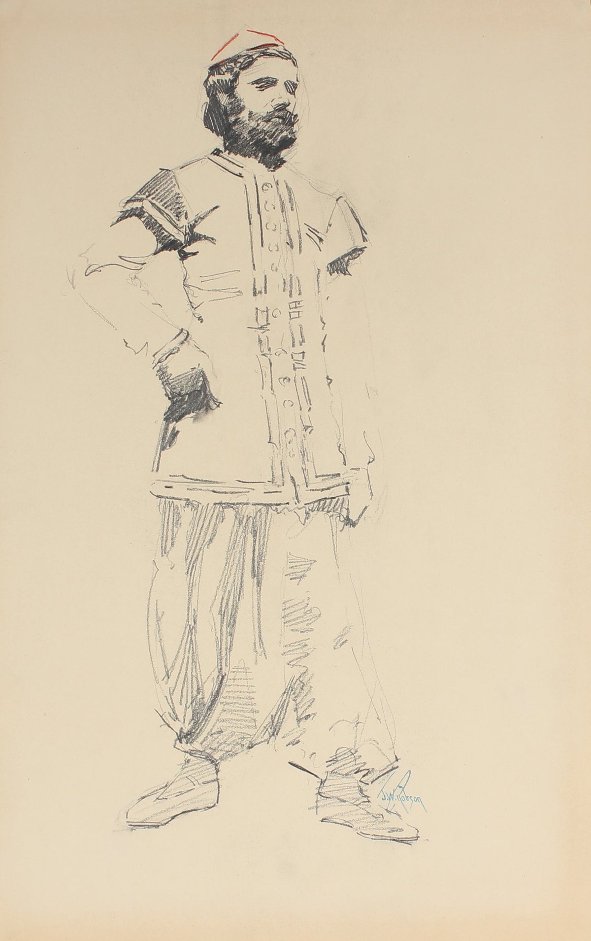 Standing Male Figure, Paris&lt;br&gt;Charcoal, 1905-09&lt;br&gt;&lt;br&gt;#5006