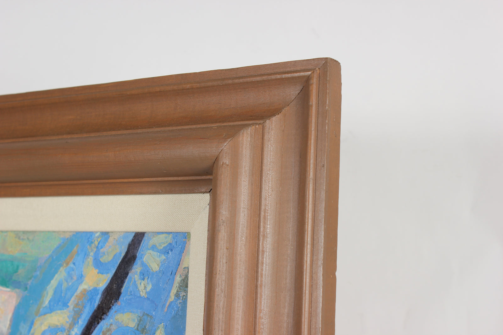 Colorful Modernist Fruit Still Life<br>Mid Century Oil<br><br>#86129