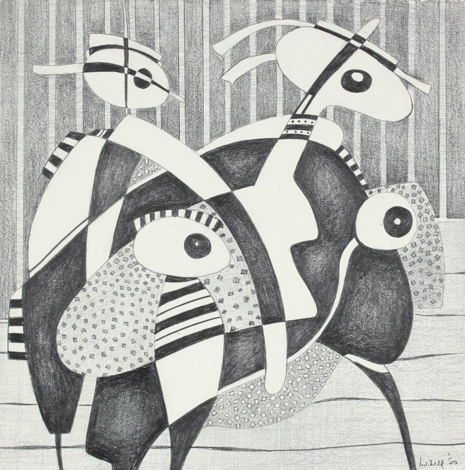 Geometric Abstract Deconstruction<br>1979 Graphite<br><br>#86284