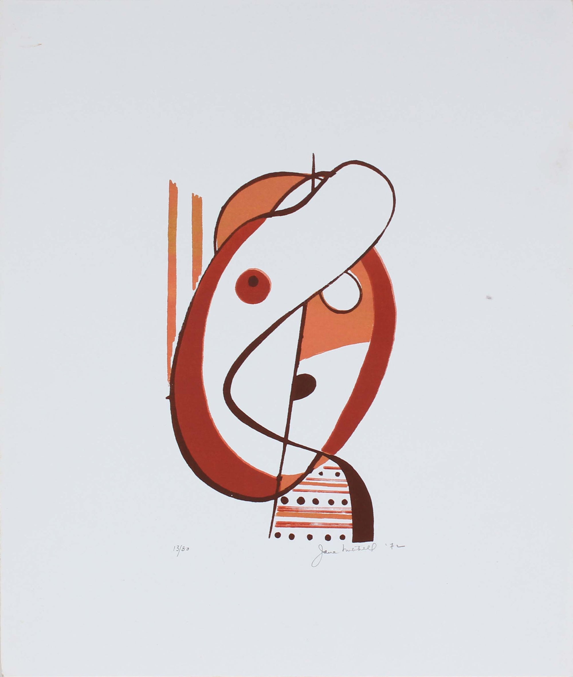 Abstracted Figural Form<br>1972 Serigraph<br><br>#86302