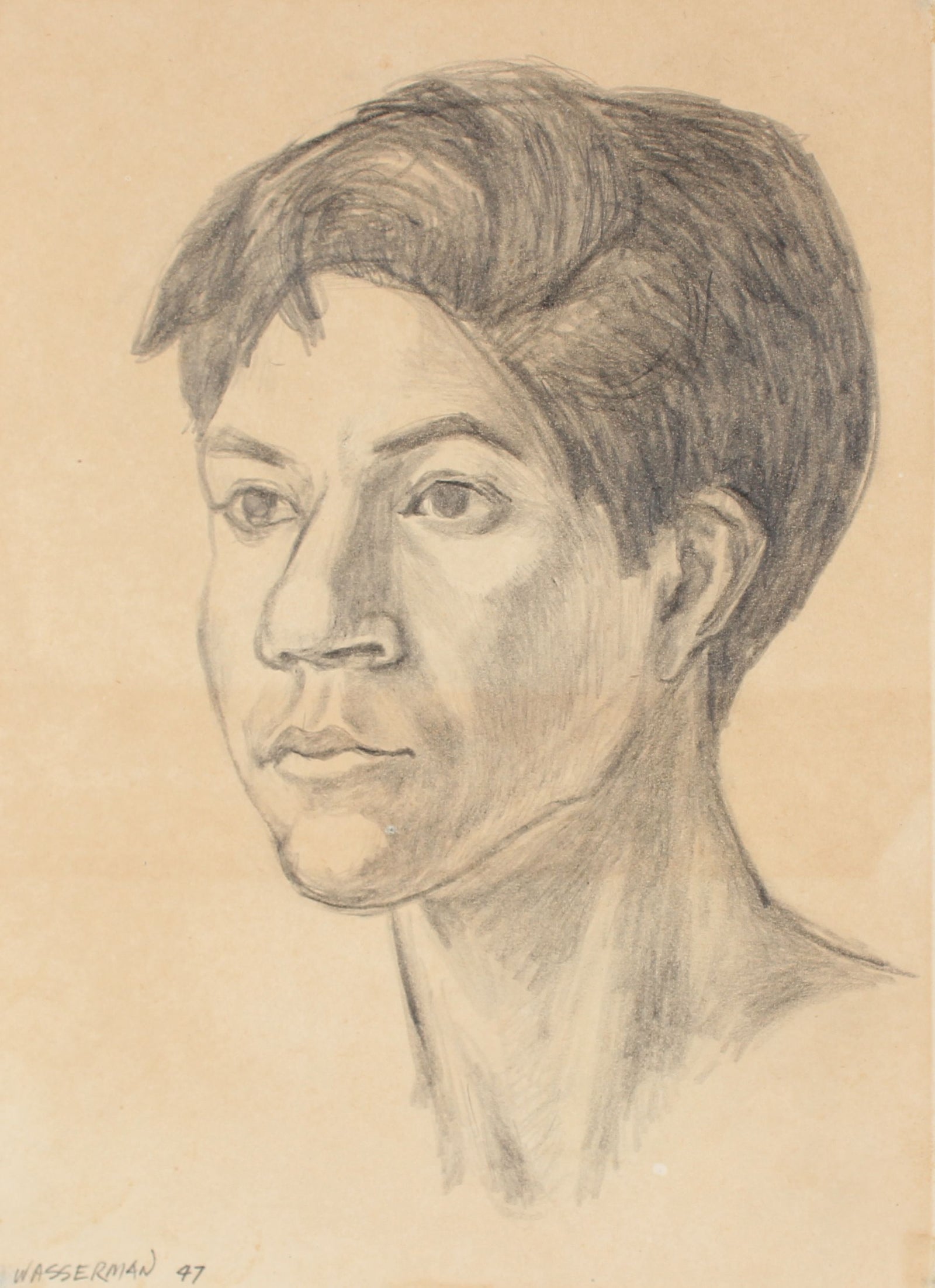 Portrait of a Man, Mexico <br>1947 Graphite <br><br>#86537