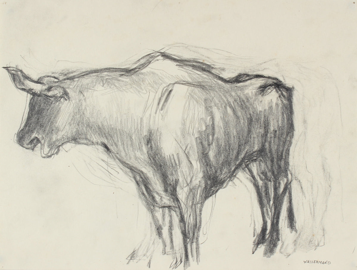 Bull Drawing, Mexico &lt;br&gt;1947 Graphite on Paper &lt;br&gt;&lt;br&gt;#86545