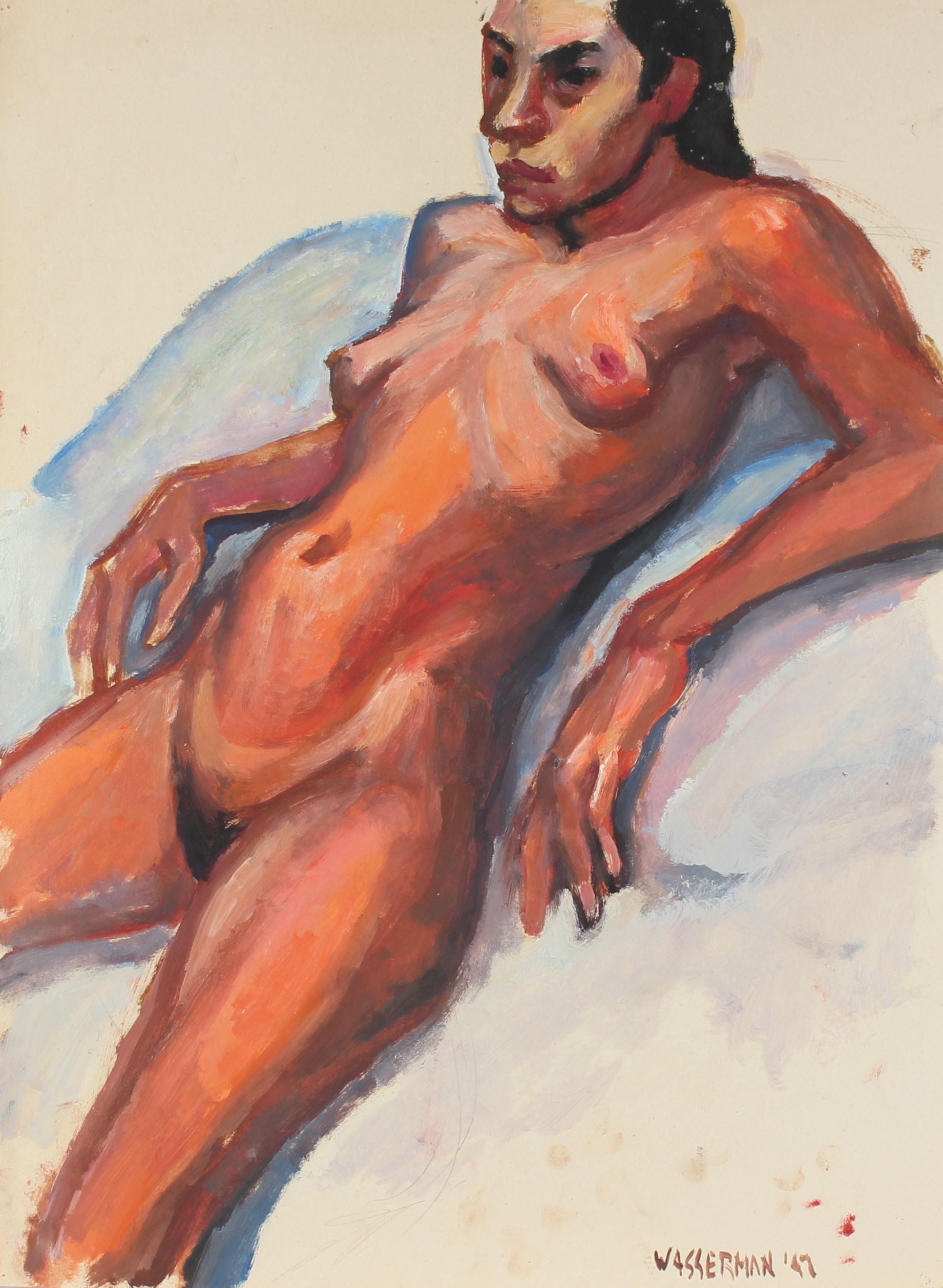 Portrait of a Nude Woman, Mexico <br>1947 Oil <br><br>#86558
